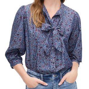 J.Crew tie neck Liberty blouse xs